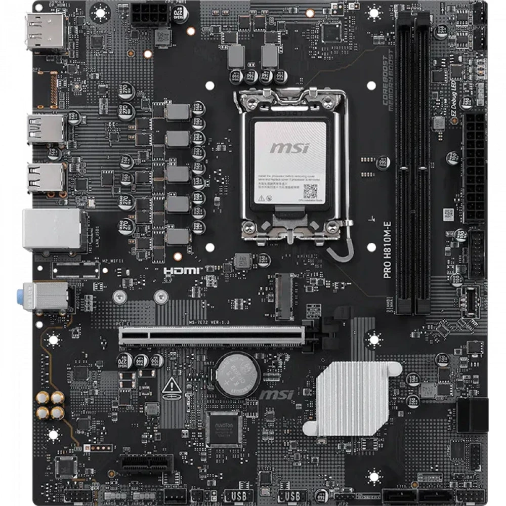Материнская плата MSI PRO H810M-E Micro-ATX, LGA 1851