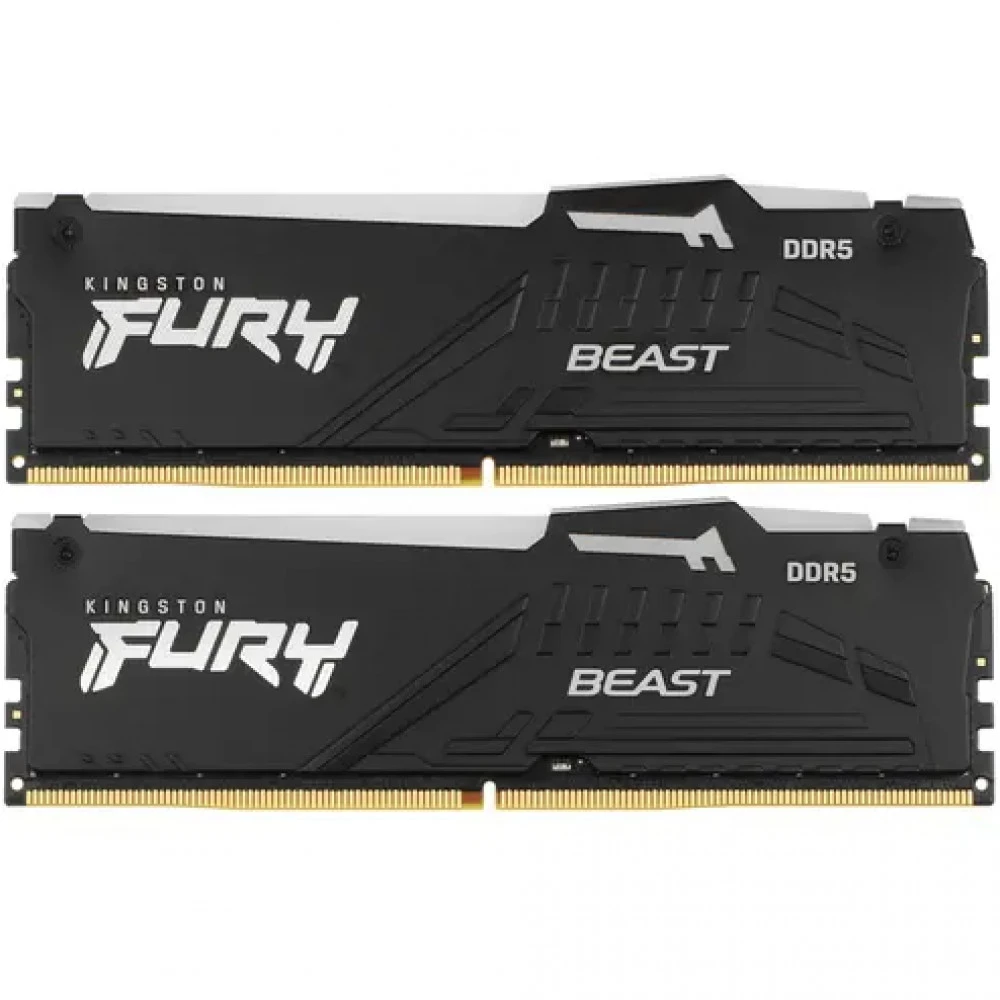 ОЗУ Kingston Fury Beast RGB KF556C36BBEAK2-64 DIMM, DDR5, 64 Гб (2 х 32 Гб), 5600 МГц