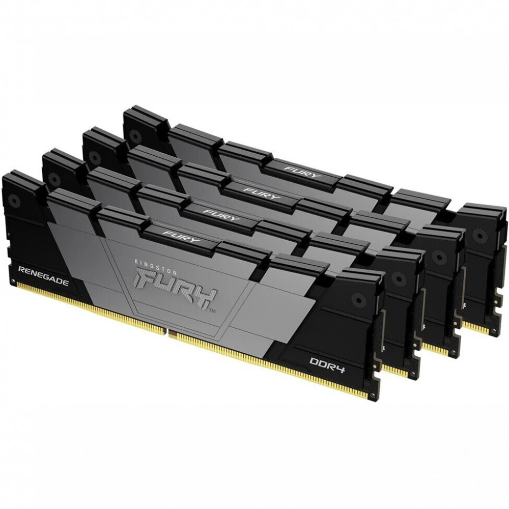 ОЗУ Kingston FURY Renegade Black KF432C16RB12K4/64 DIMM, DDR4, 64 Гб (4 х 16 Гб), 3200 МГц