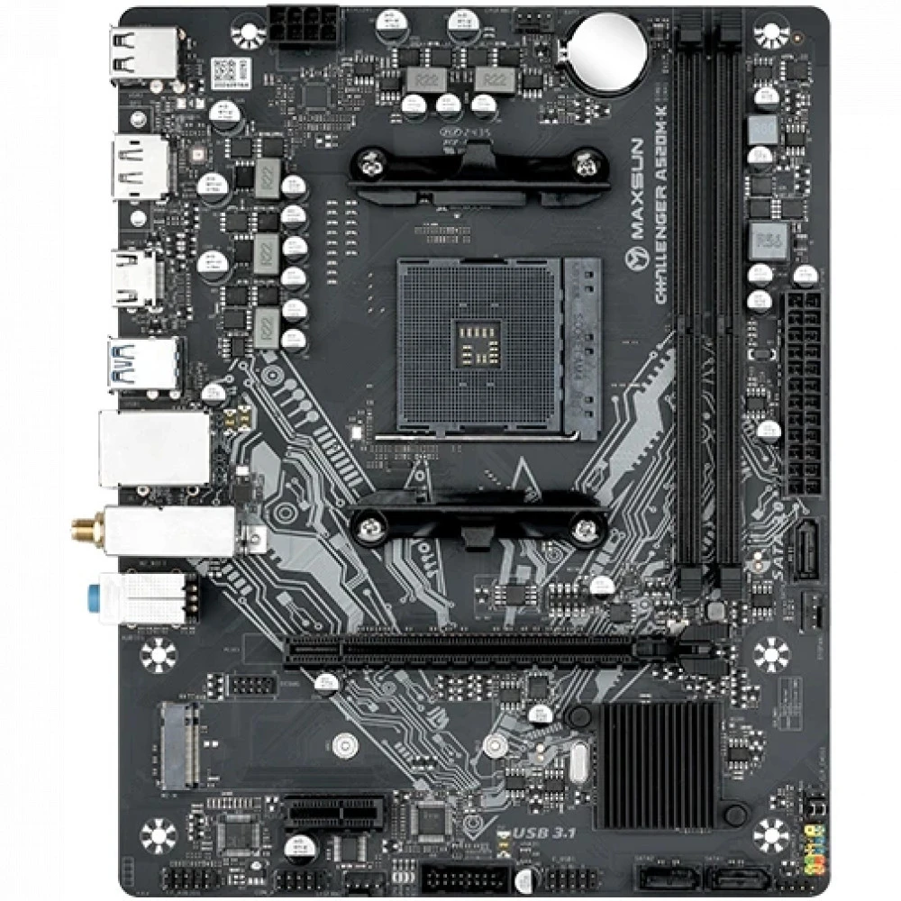 Материнская плата Maxsun Challenger A520M-K WIFI 6940709661178 Micro-ATX, AMD AM4