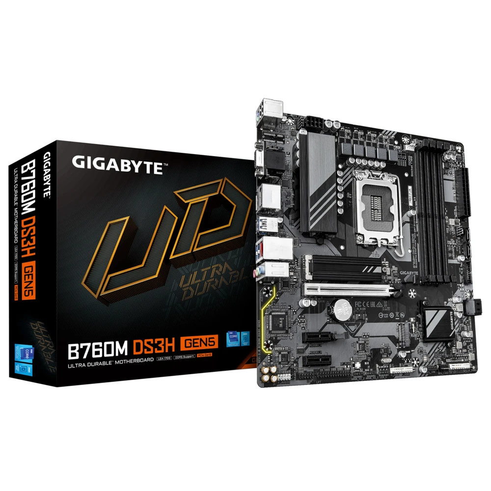 Материнская плата Gigabyte B760M DS3H GEN5 (REV1.0) Micro-ATX, LGA 1700