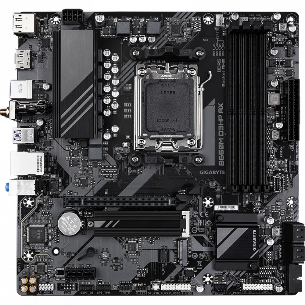 Материнская плата Gigabyte B650M D3HP AX (REV1.3) Micro-ATX, AMD AM5
