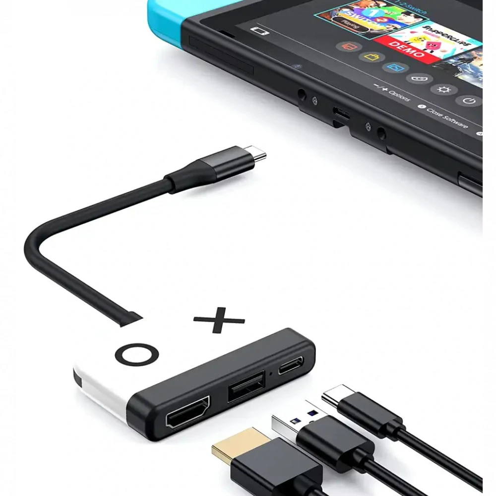 Кабель интерфейсный RREAKA Конвертер 0013710 USB Type A - USB Type C - HDMI