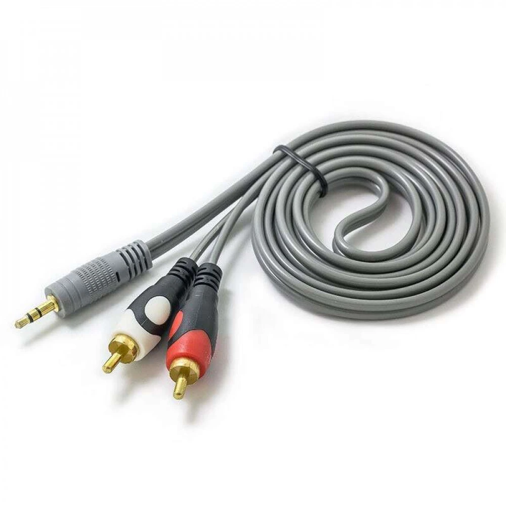 Кабель интерфейсный NO NAME Кабель Audio(m) 3.5mm - 2RCA(m), 1.5m 0000684